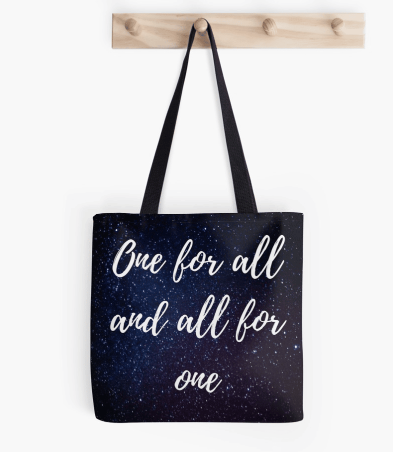 A tote bag endorsing the Power to the Plurals movement and The Plural Association.