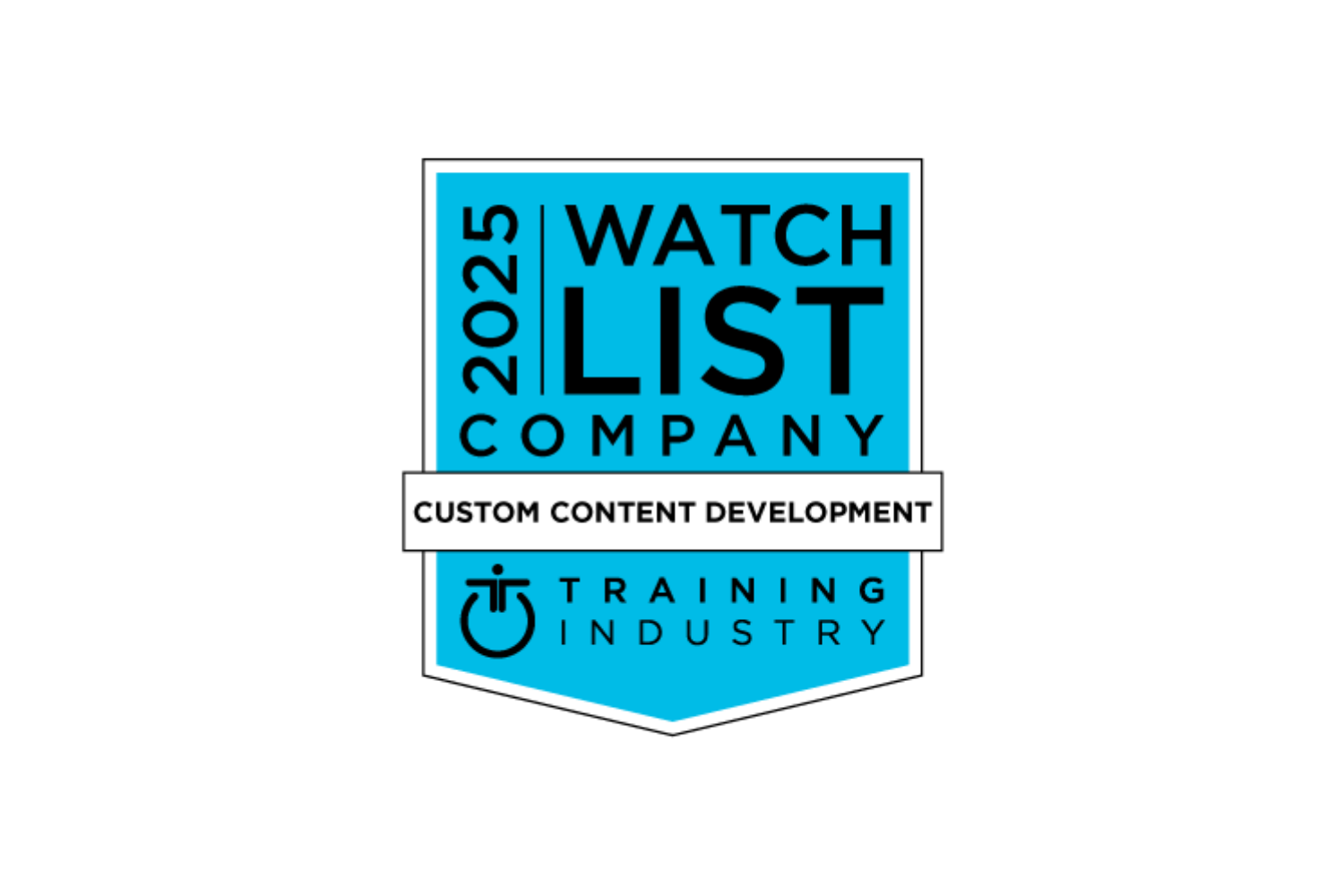 2025 Training Industry Watch List Company for Custom Content Development award