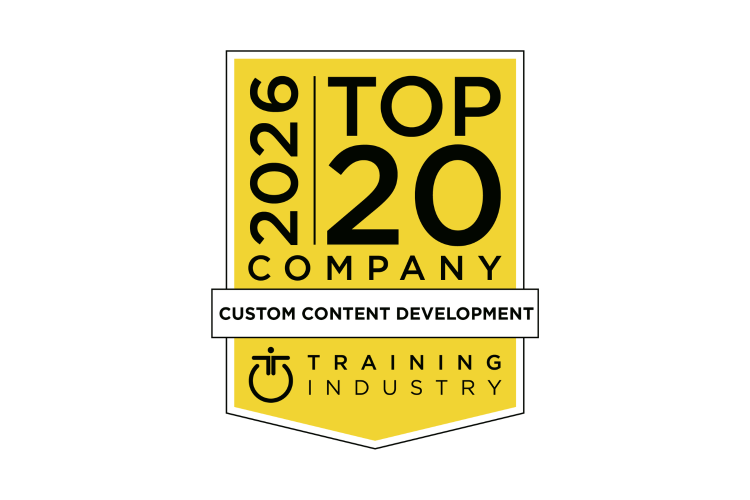2026 Top 20 Custom Content Development Company award badge