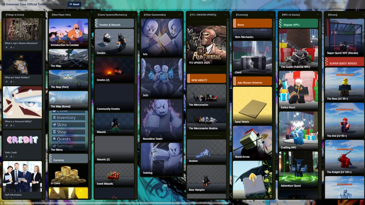 Roblox A Universal Time Trello Link June 2026 A Universal Time Trello 