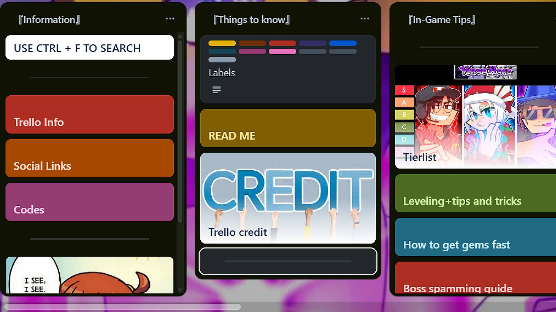 Verse Piece Wiki Trello Links March 2026 