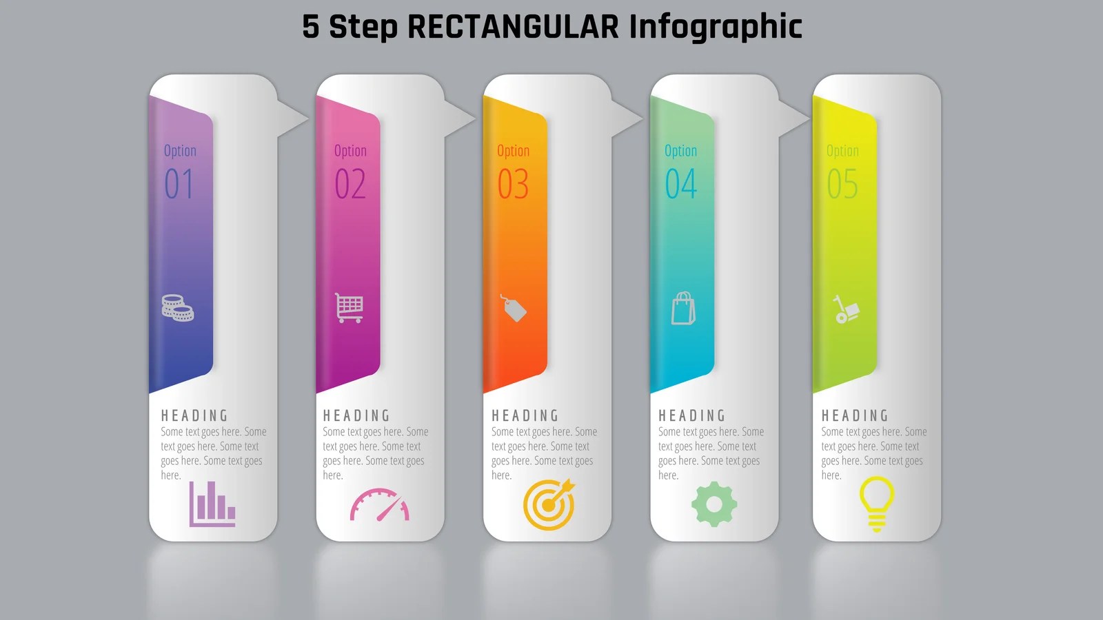22.PowerPoint 5 step ROUNDED RECTANGULAR infographic – PowerUP with ...