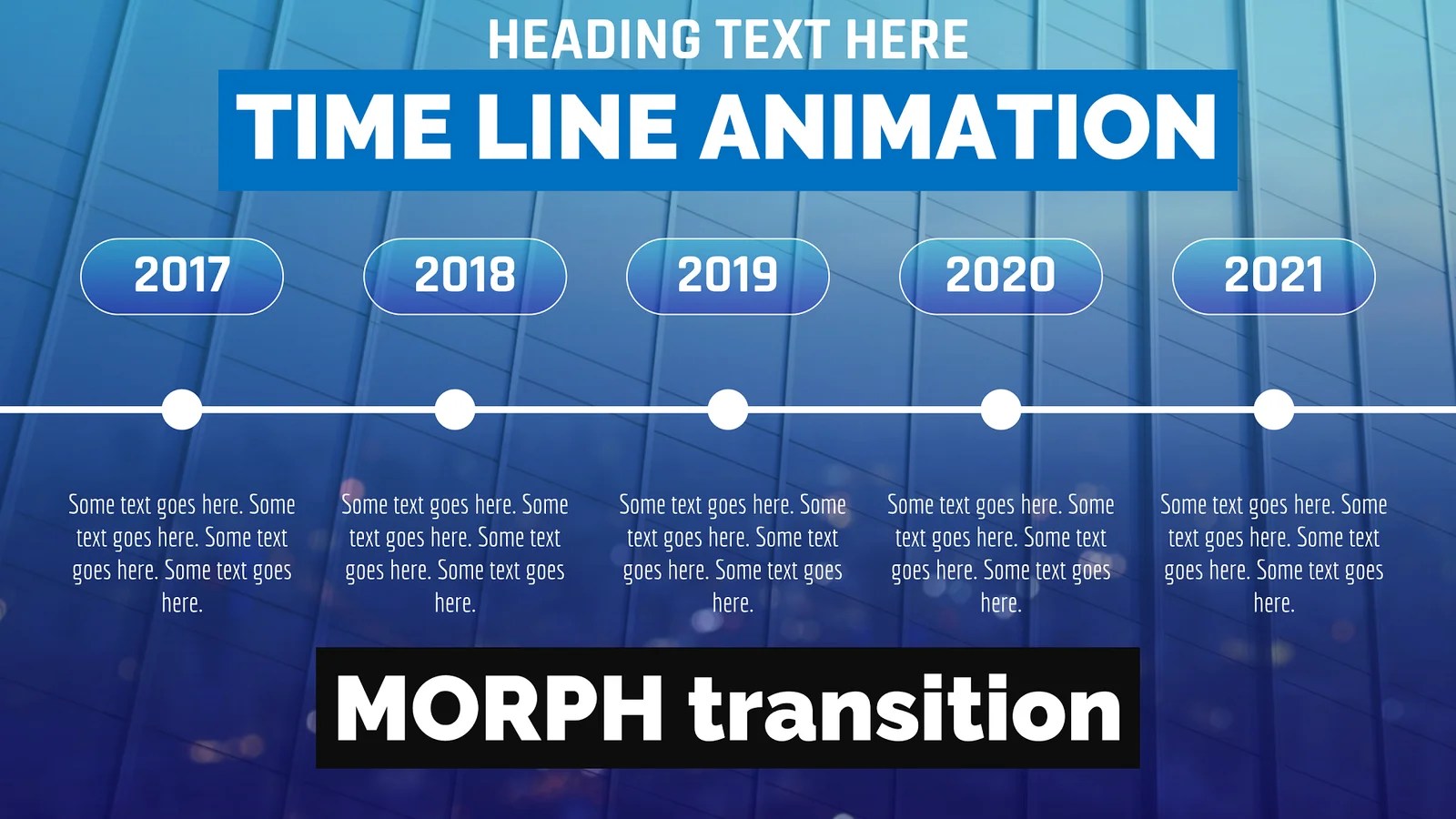 89.PowerPoint 5 Year TIMELINE Animation Using MORPH Transition ...