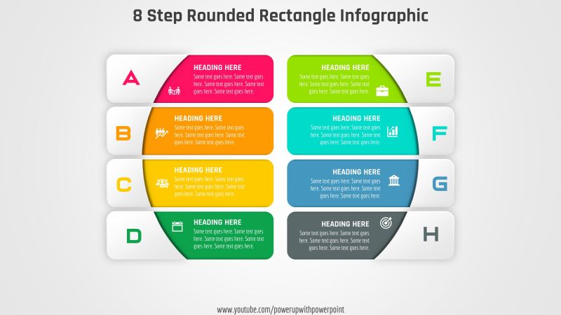 Download Powerpoint 8 Step Business Infographic 45 Powerup With - Abstract Art Collection - HD Quality