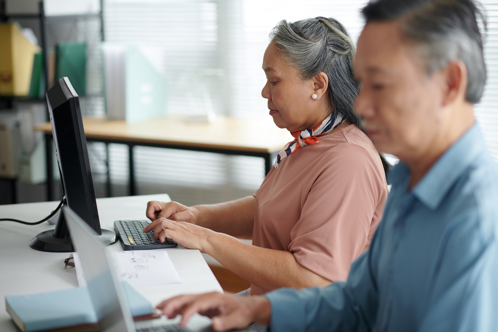 Citizens Attending Computer Training Class