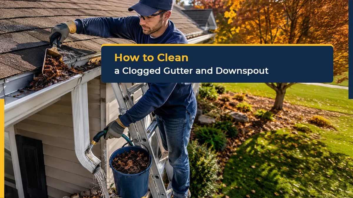 how to clean gutter downspout
