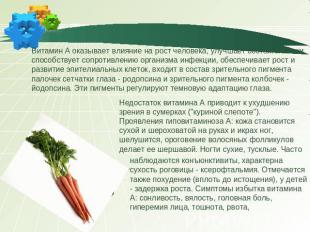 Скачать презентацию на тему витамин а. Презентация на тему витамин а. Презентация на тему