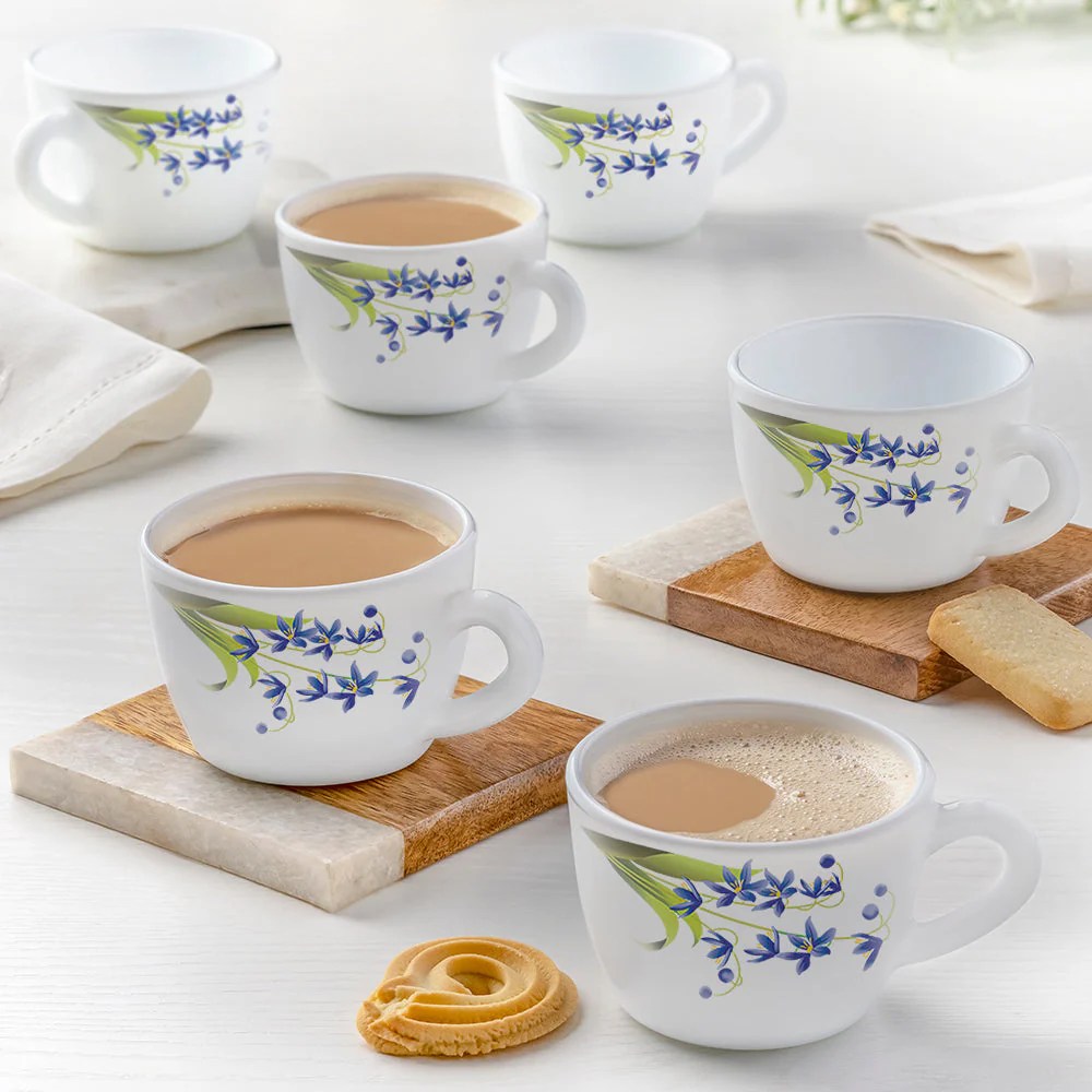 Larah By Borosil Cup Set- 6pc