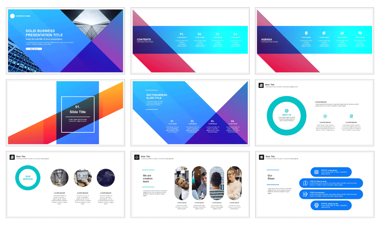 Solid Business Free Ppt Template And Free Google Presentation Theme