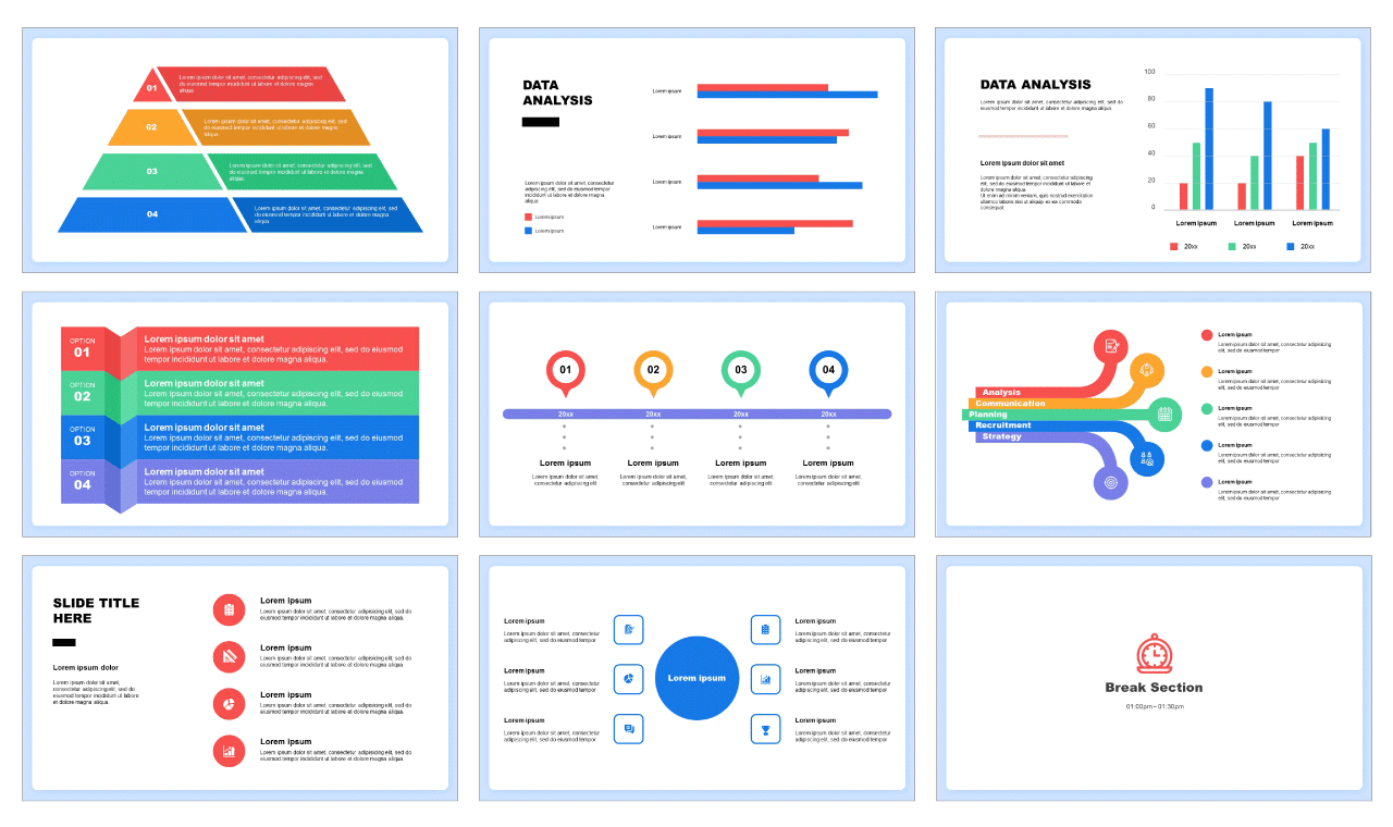 Free Flat Infographic Elements For Powerpoint And Google Slides
