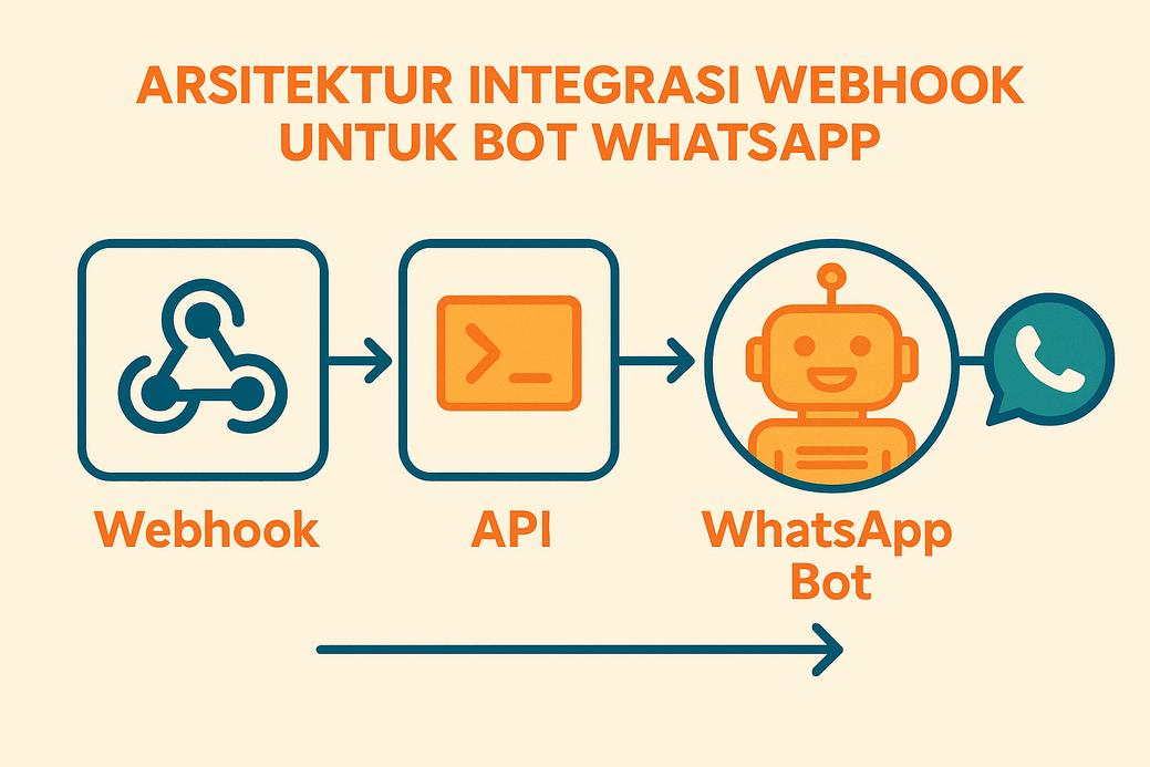Arsitektur integrasi webhook untuk bot WhatsApp