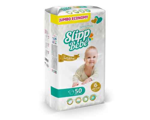 Slipp Bebe Diapers Jumbo Pack Xlarge 15 Kg 50pcs