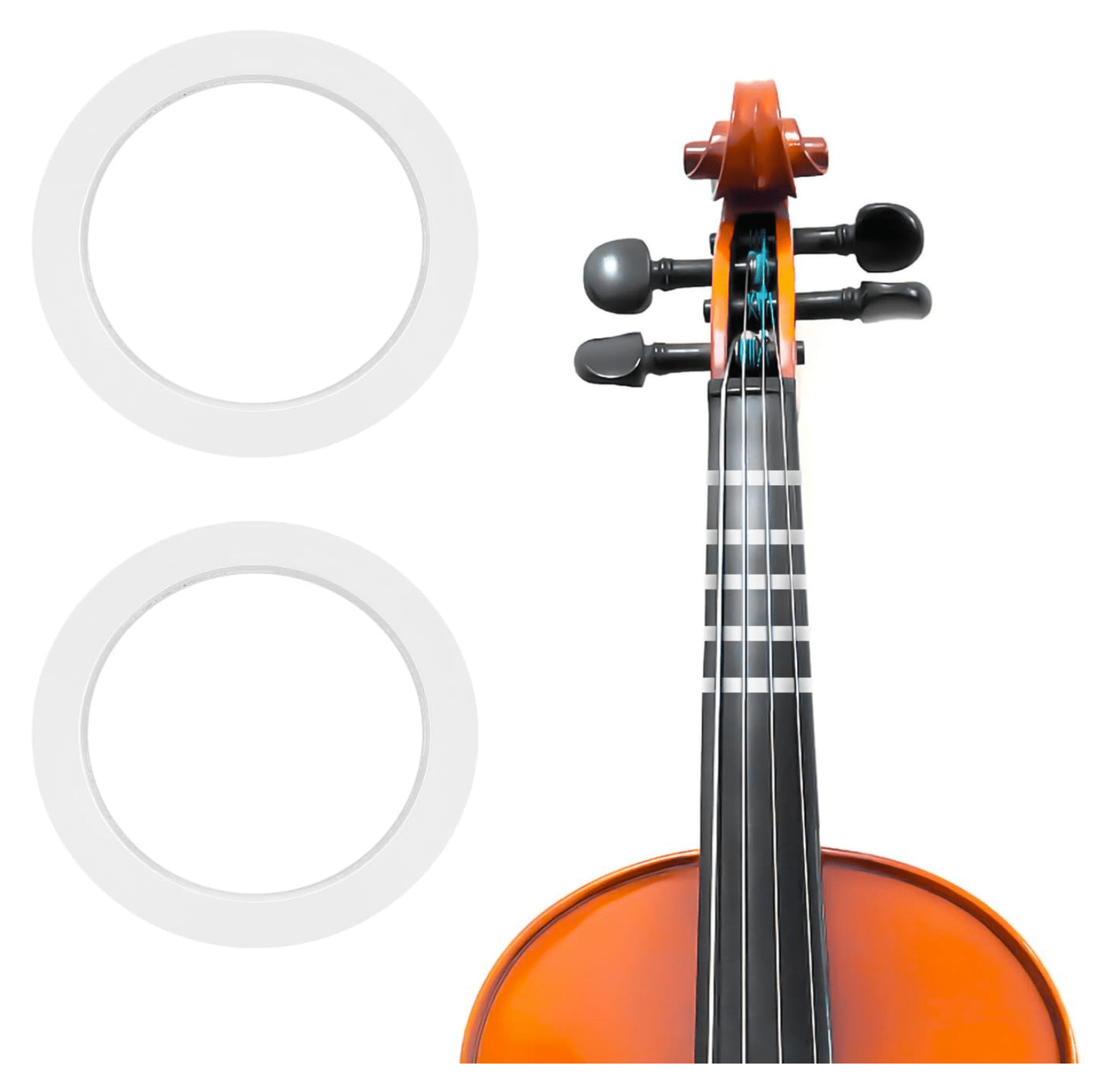 White violin fingerboard tape