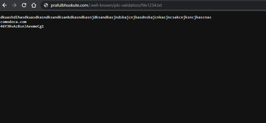 How to set up HTTP-based domain validation on Nginx well-known/pki-validation File configuration
