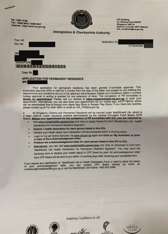 Testimonial Singapore Immigration Service Centre Pte Ltd