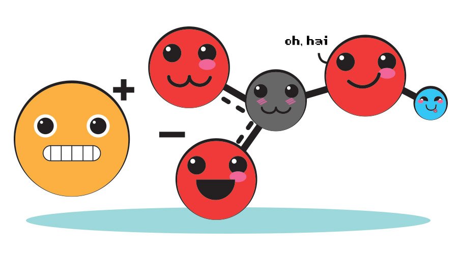 Representa&ccedil;&atilde;o esquem&aacute;tica da estrutura do bicarbonato de s&oacute;dio em ilustra&ccedil;&atilde;o