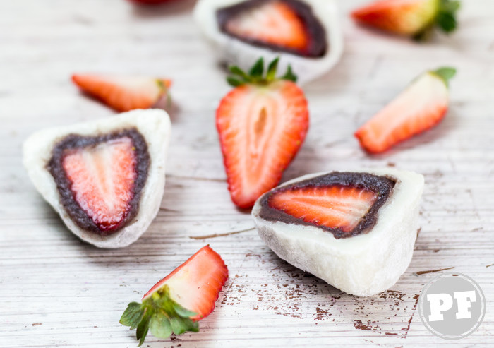 Ichigo Daifuku: Mochi com Anko e Morango