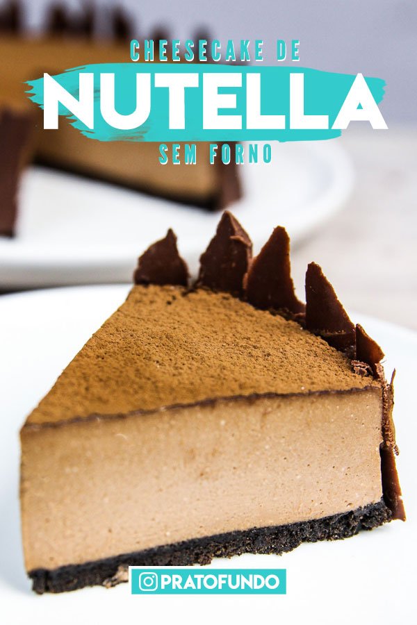 Peda&ccedil;o de Cheesecake de Nutella