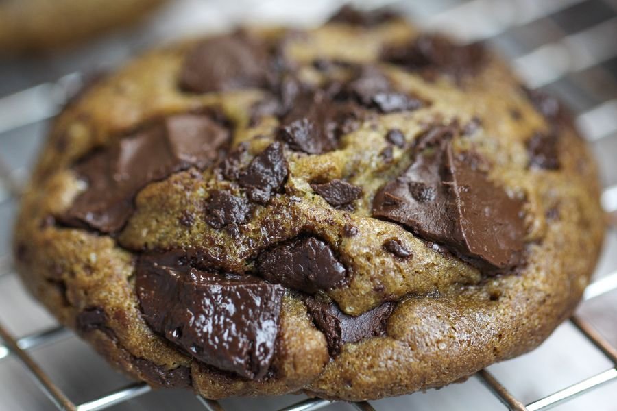 cookie de chocolate em detalhe