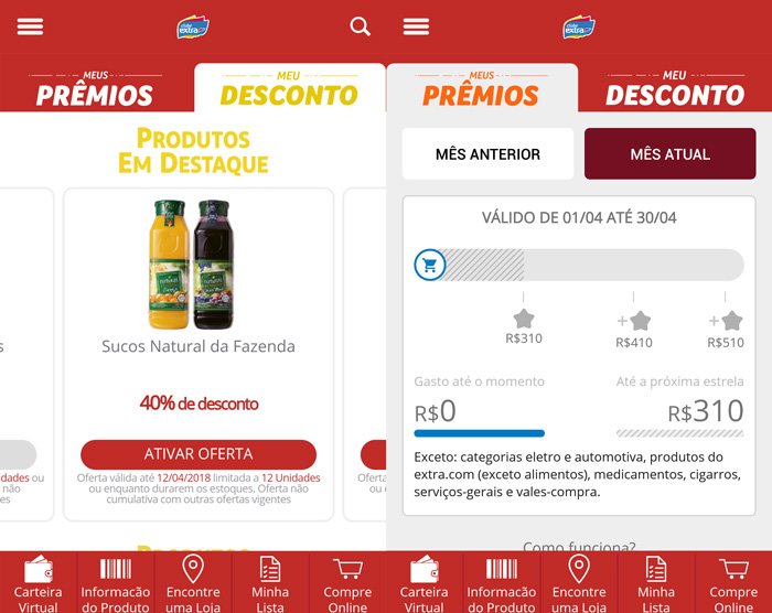 Aplicativo do Extra