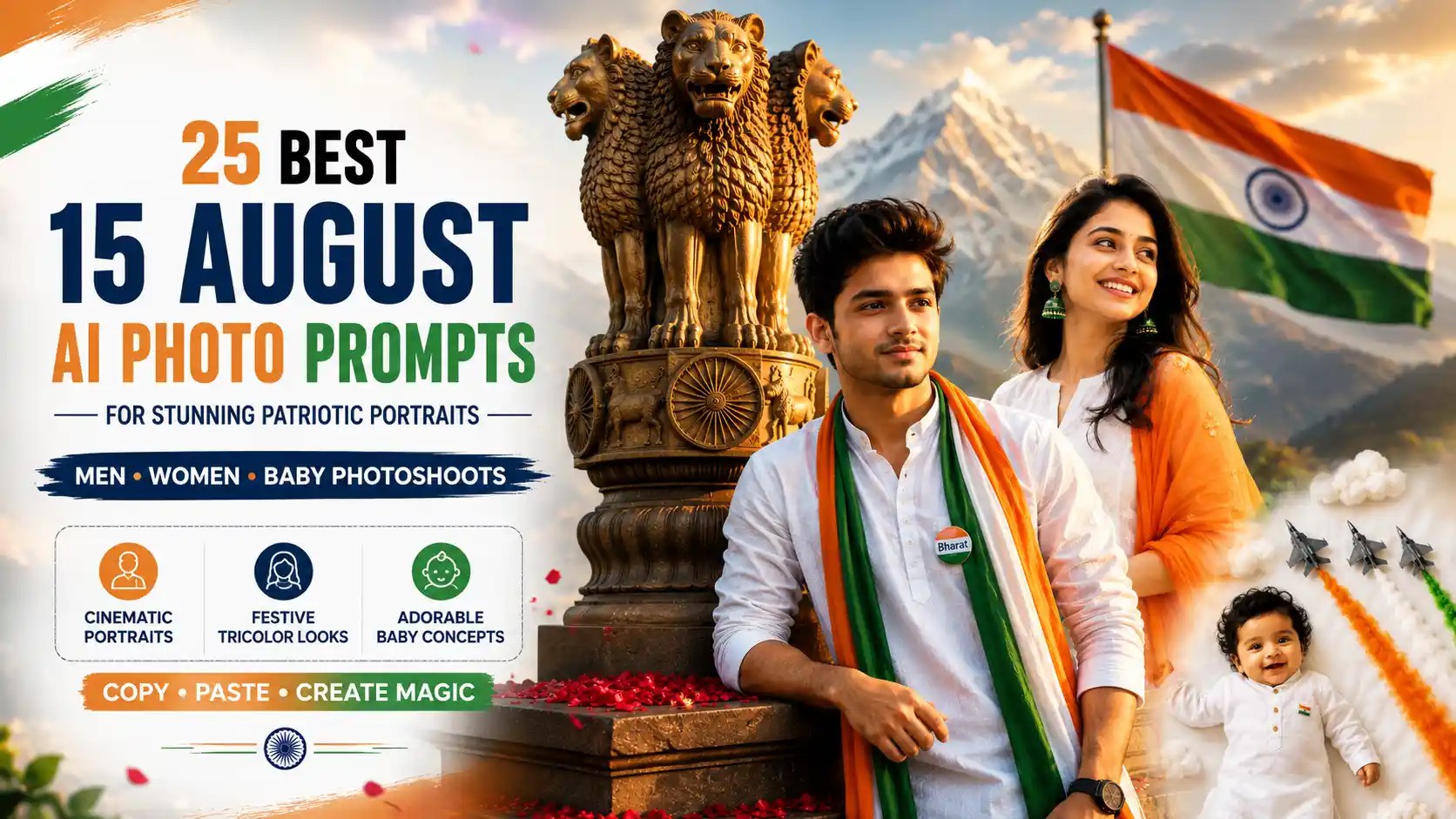 15 August AI Photo Prompts 2026: Create Stunning Patriotic Portraits for Independence Day