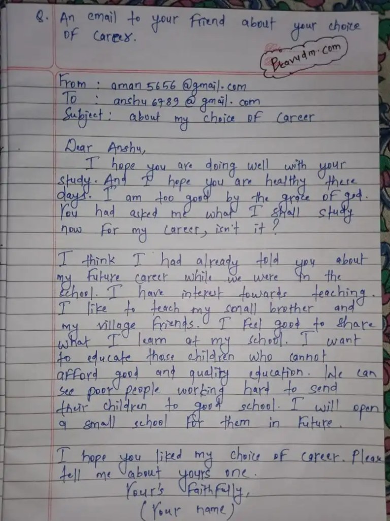 Email writing