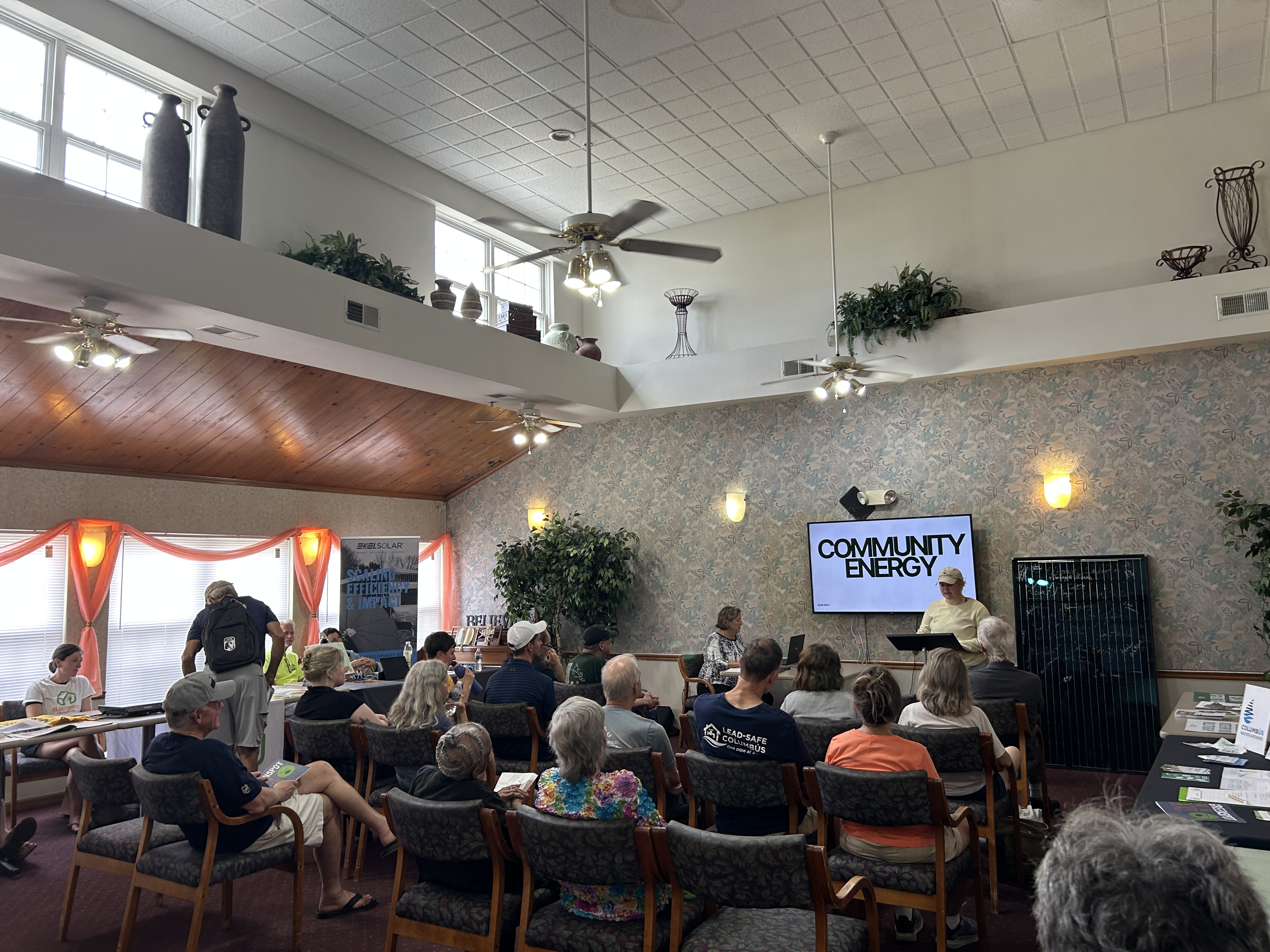 The crowd learns about HB 303.