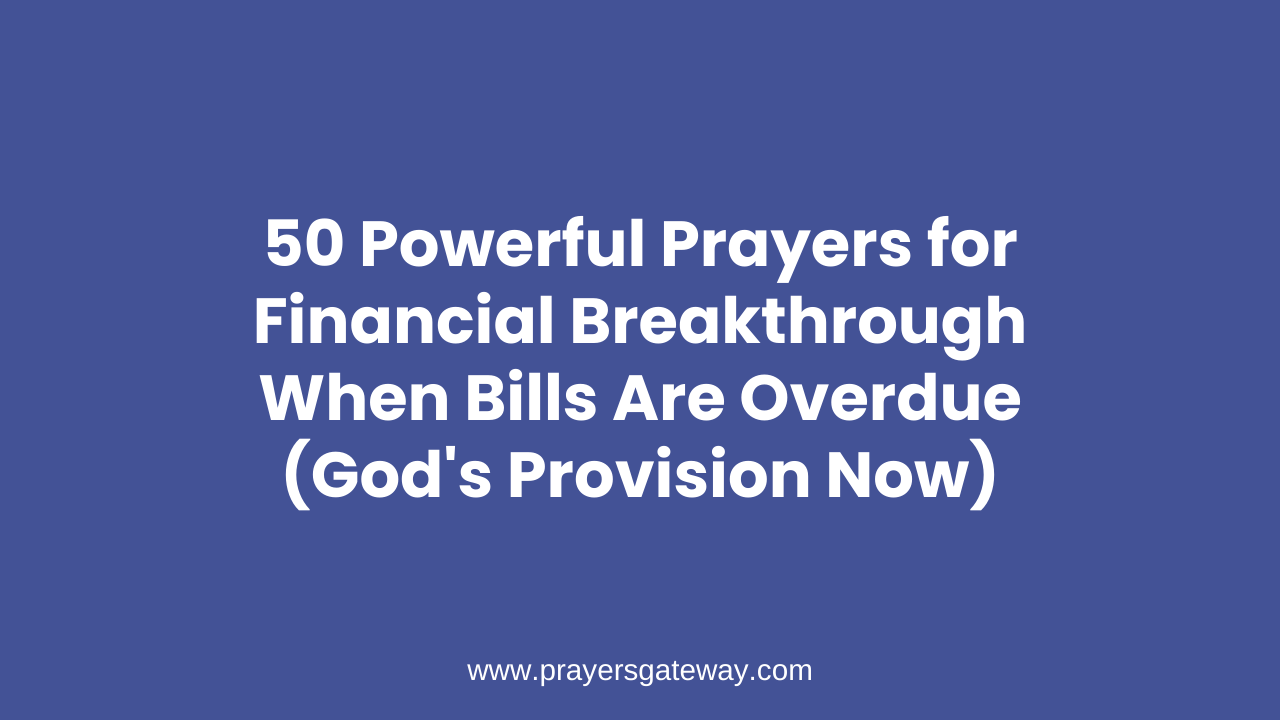 Prayers for Financial Breakthrough