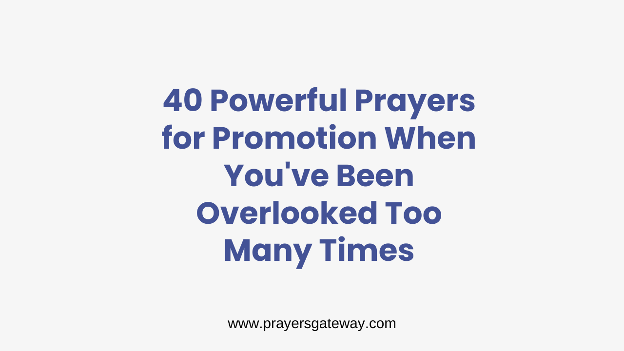 prayers for Promotion