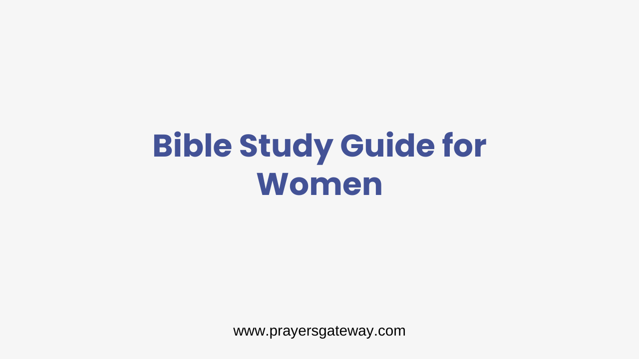 Bible Study Guide for Women