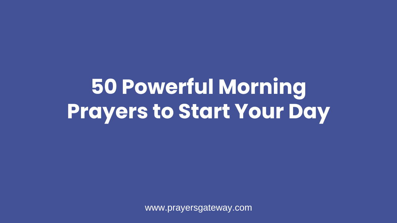 Morning Prayers