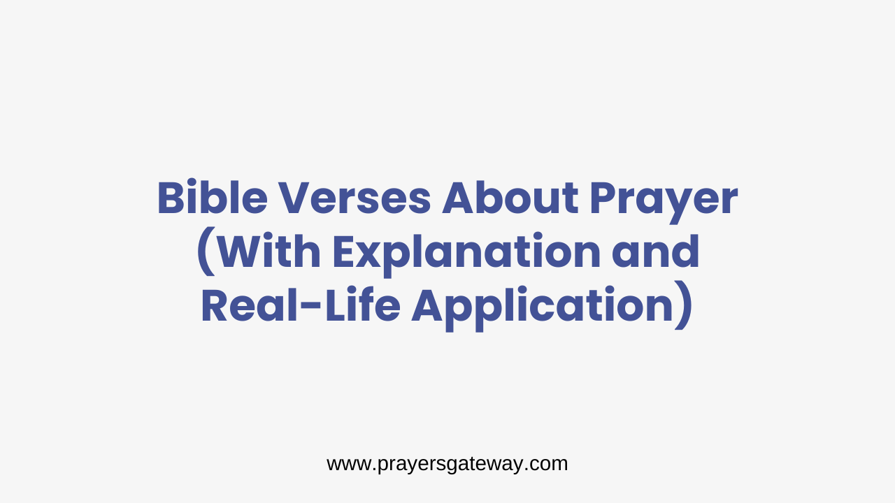 Bible Verses About Prayer
