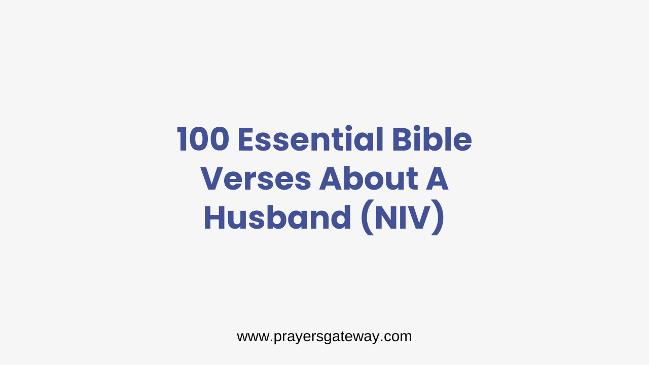 Bible Verses About A Husband