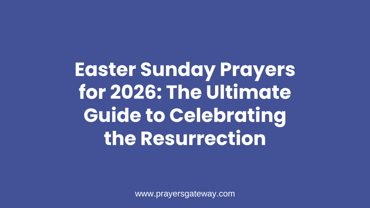 Easter Sunday Prayer