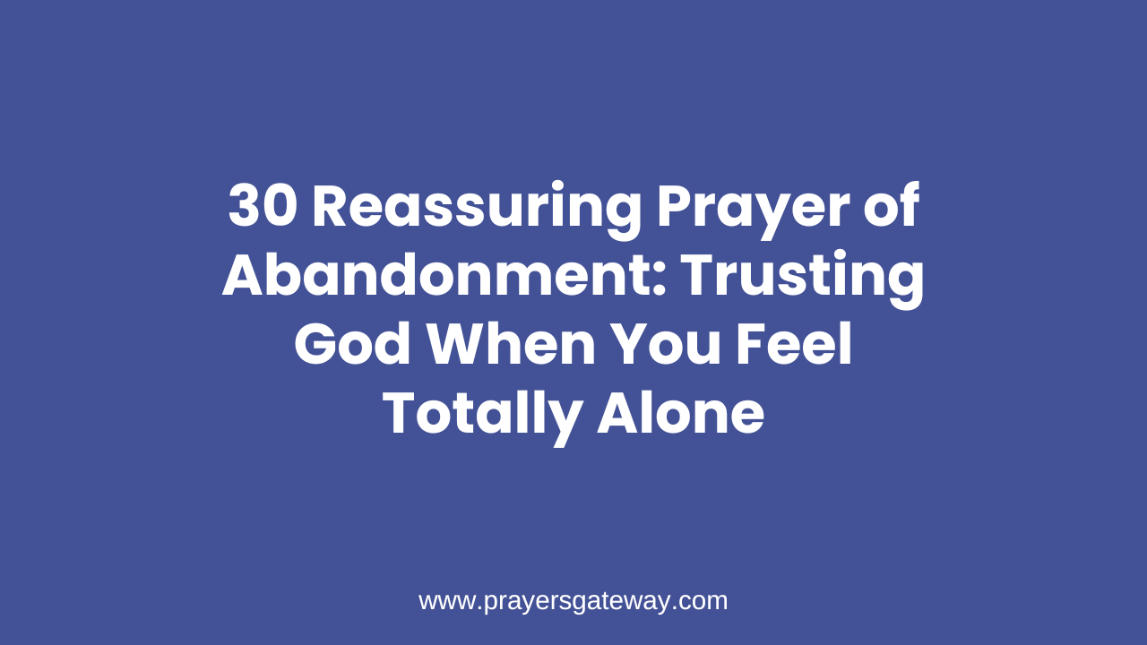 Prayer of Abandonment