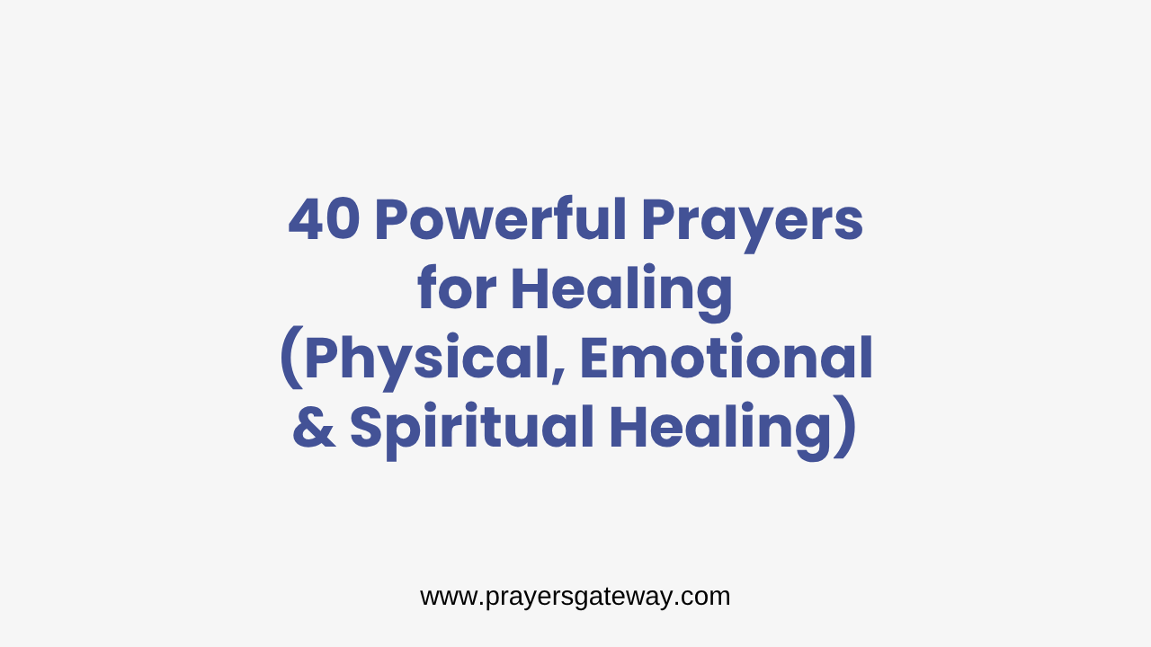 Prayers for Healing