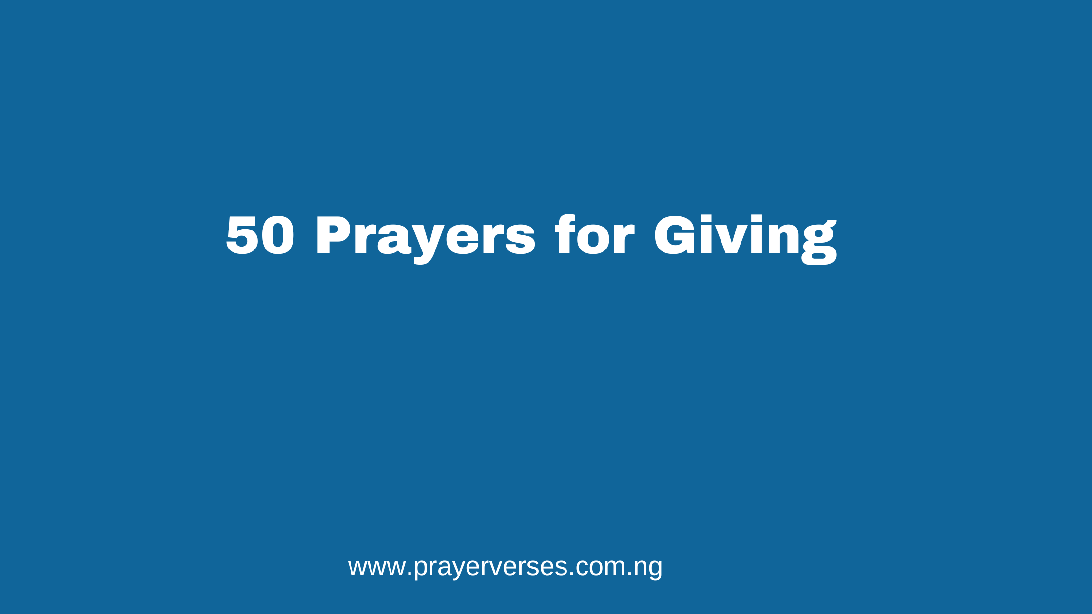 prayers for giving