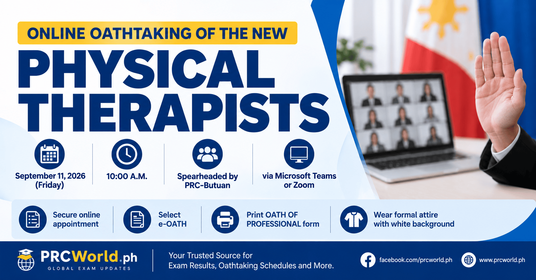 Online Oathtaking of New Physical Therapists September 2026