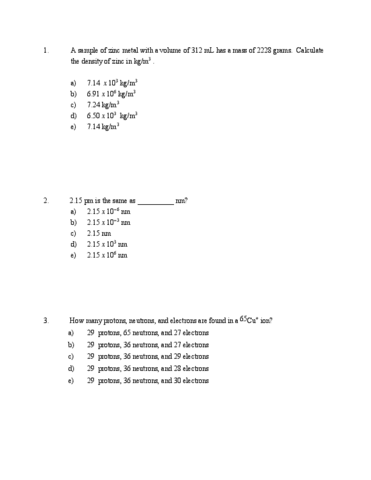 Chem 1201 At Louisiana State University
