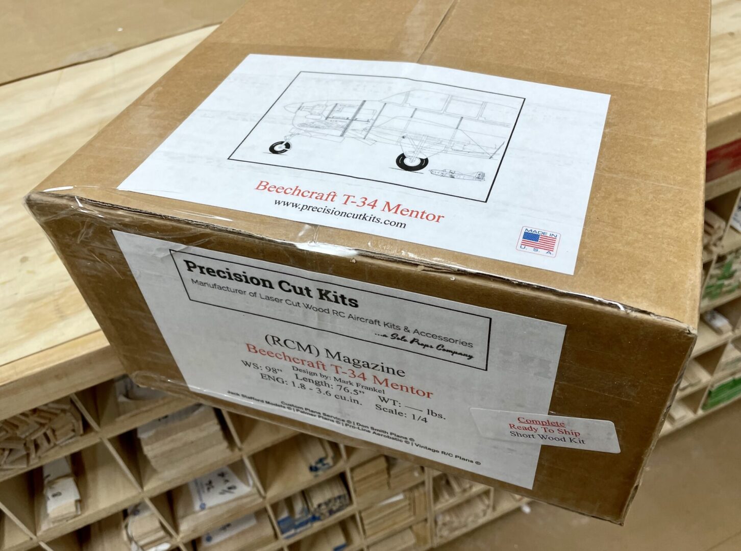 Beechcraft T-34 Mentor (98") Short Wood Kit - Image 6