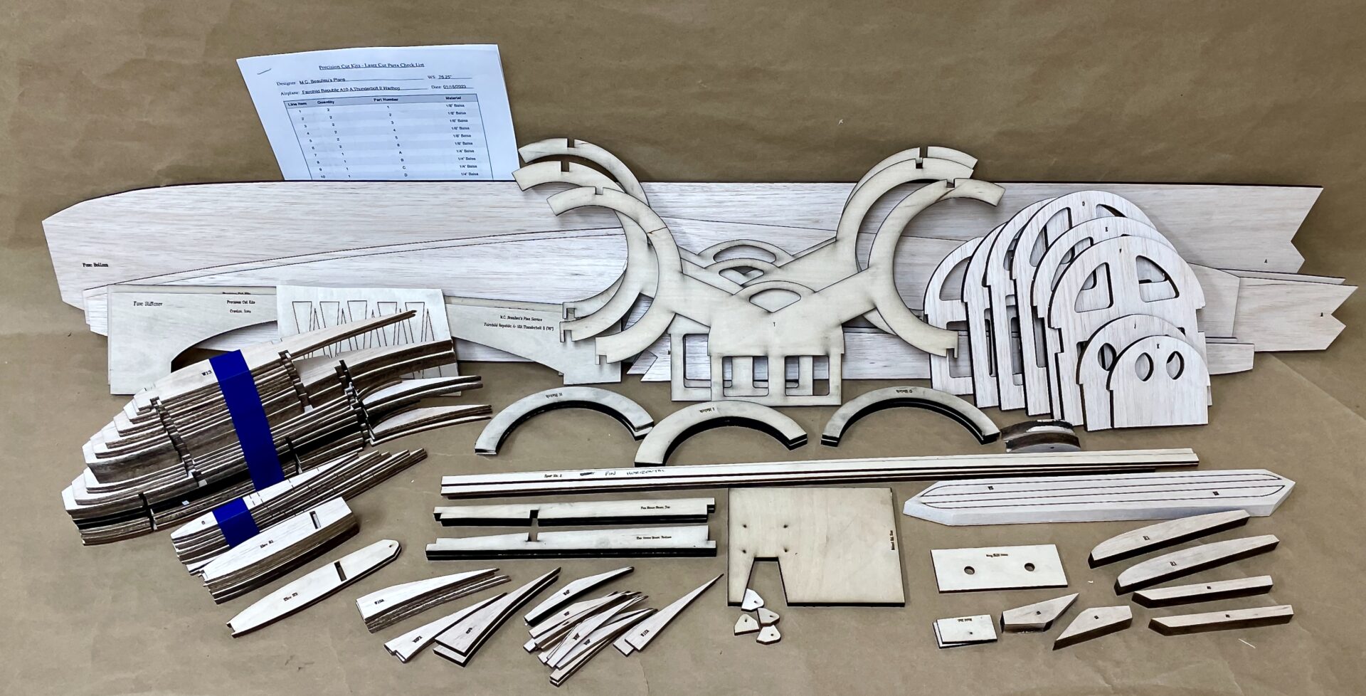 A10 A Thunderbolt II Warthog 76.25 Short Wood Kit