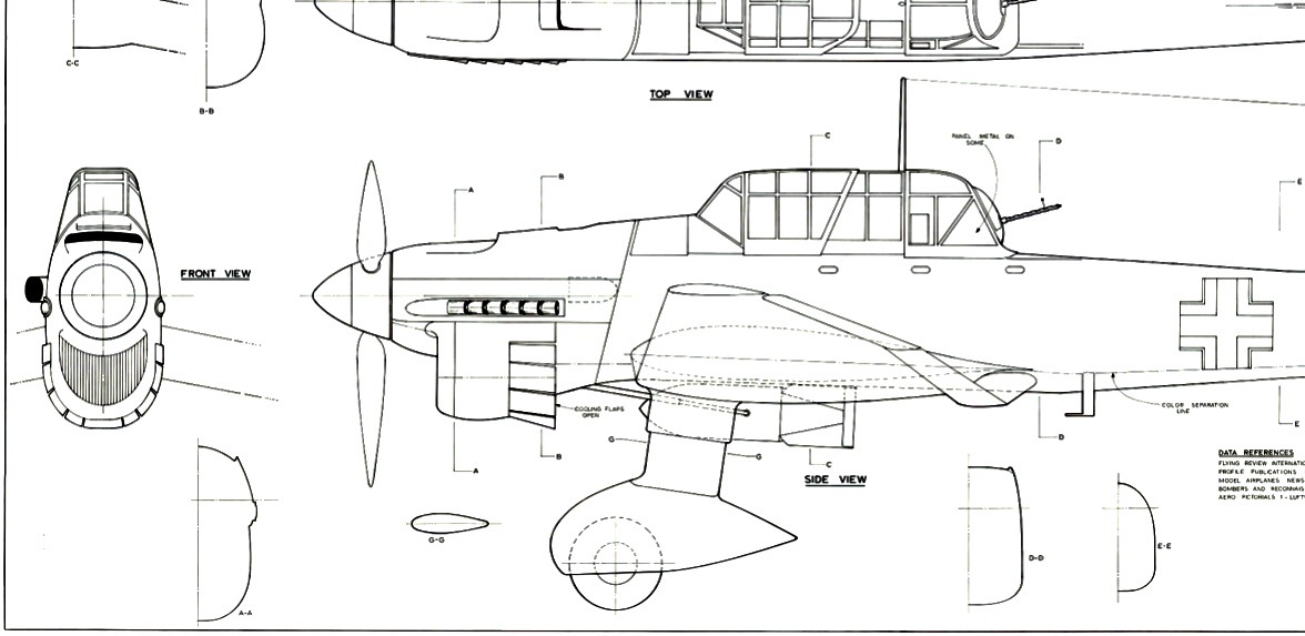 Junkers Ju-87B-2 Stuka (67.5”) Plan Set - 300SD
