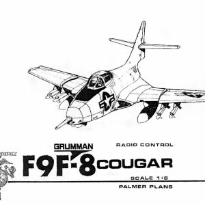 Grumman F9F-8 Cougar (69") Building Manual (Printed)