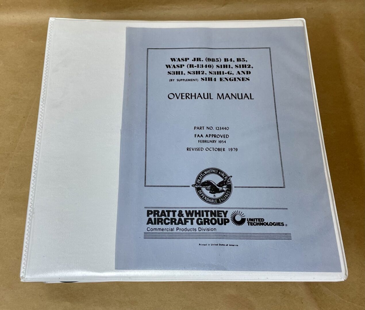 Pratt & Whitney Wasp Jr (985) Wasp (R-1340) Overhaul Manual