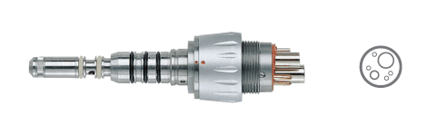 KAKON M8700L High Speed Dental Handpiece – Fiber Optic Mini Head, 25000LUX, Kavo Style, Push Button