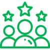 People with stars above them icon representing audience targeting