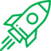 Rocket icon representing amplification