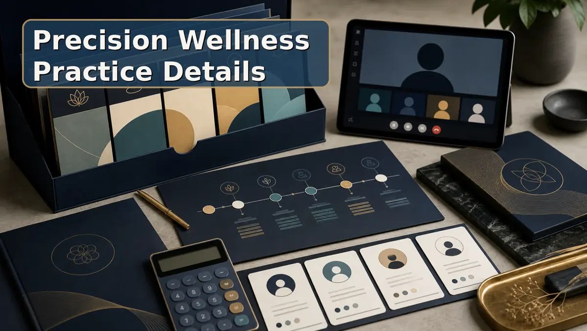 Precision Wellness Practice Details program overview with modules, costs, and implementation materials