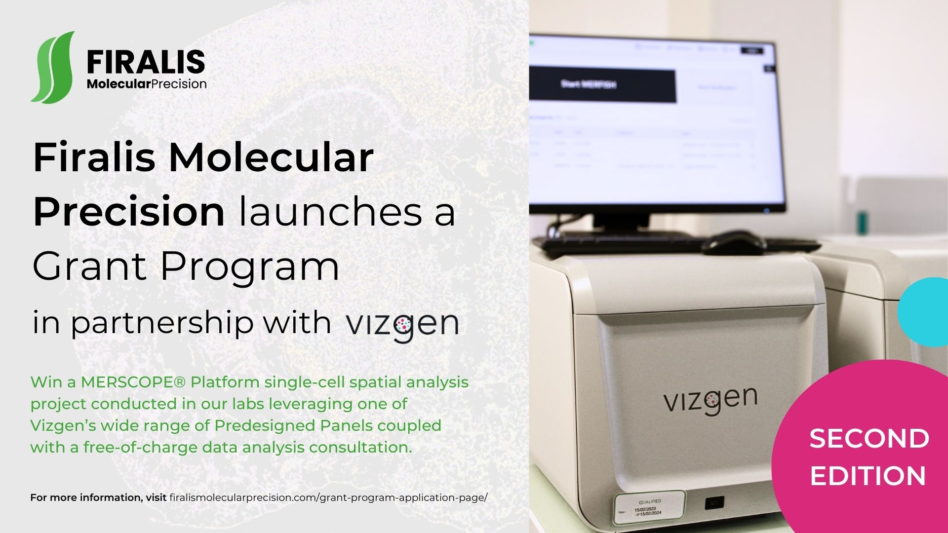 Firalis Molecular Precision partners with Vizgen to launch MERSCOPE® Platform Grant Program 2.0