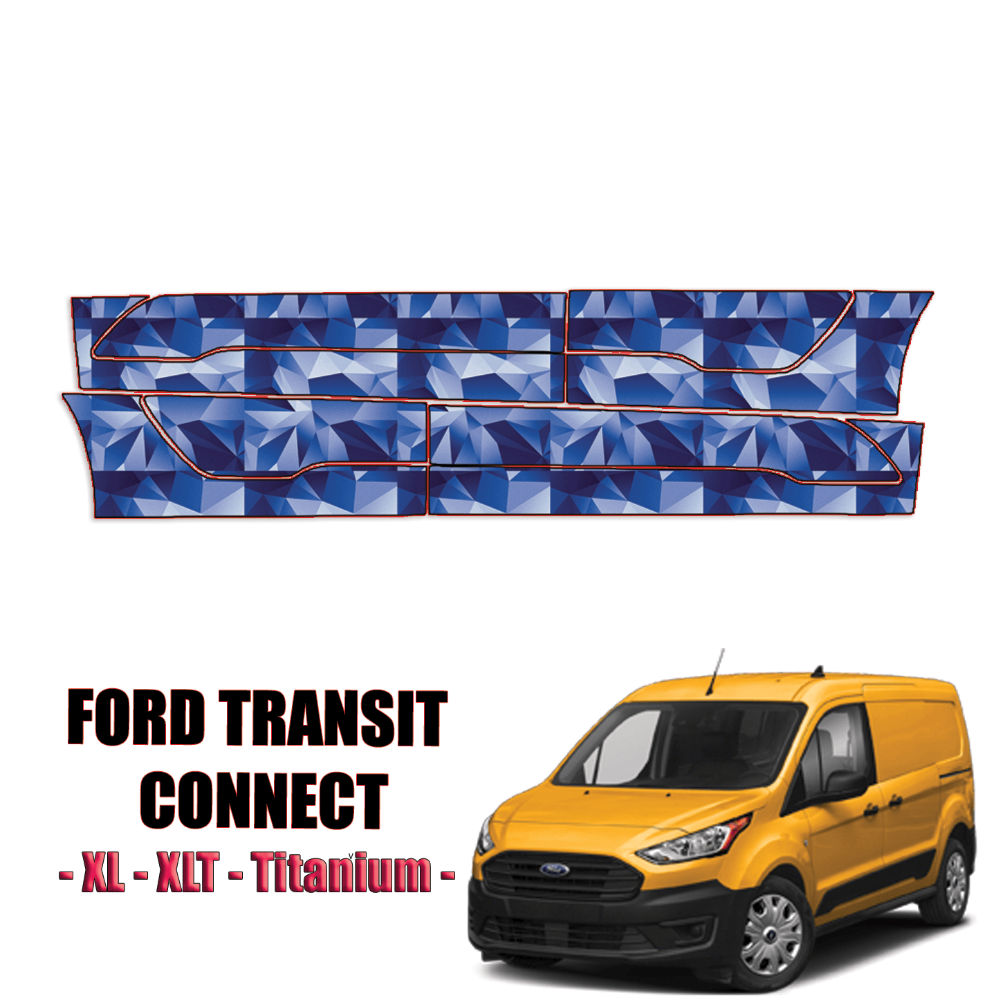 2019-2022 Ford Transit Connect - XL, XLT, Titanium Precut Paint ...